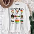 Junenth God Says I Am Celebrating Black Freedom 1865 Sweatshirt Gifts for Old Women