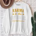 Karma Is The Guy On Kc Red Kansas City Football Sweatshirt Gifts for Old Women