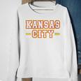 Kc Red Yellow Kansas City Red Striped Retro Kc Fan Local Sweatshirt Gifts for Old Women