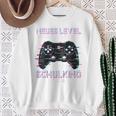 Kinder Neues Level Preigeschaltet Schulkind 2024 Einschulung Gaming Sweatshirt Geschenke für alte Frauen