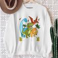 Kinder Schulkind 2024 Dinosaurier Schulanfang Dino Einschulung Sweatshirt Geschenke für alte Frauen