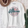 Land Of The Free Because Of The Brave Vintage 4Th Of July Sweatshirt Gifts for Old Women