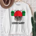 Lecker Saufii Bierchen X Sad Hamster Meme Bier Bierhelm Sweatshirt Geschenke für alte Frauen