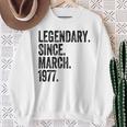 Legendary Since March 1977 Sweatshirt Gifts for Old Women