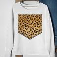 Leopard Print Pocket Cool Animal Lover Cheetah Sweatshirt Gifts for Old Women