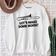 Let's Make Some Noise Vintage Black Trombonist Trombone Sweatshirt Gifts for Old Women