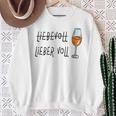 Lieber Voll Als Liebevoll Wein Spritz Genuss Alki Gray Sweatshirt Geschenke für alte Frauen