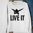 Live It Skydiving Skydive Parachuting Sweatshirt Gifts for Old Women