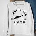 Long Island Ny Souvenir Native Long Islander Map Nyc Sweatshirt Gifts for Old Women