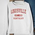 Louisville Kentucky Ky Vintage Athletic Sports Sweatshirt Gifts for Old Women