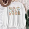 Macrame Is My Yoga Quote For Macrame Crafting Sweatshirt Gifts for Old Women