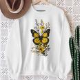 Mariposa Amarilla Primavera Hermosas Mariposas Oruga Camisa de entrenamiento Regalos para ancianas
