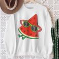 Melon Summer Fruit Sunglasses On Watermelon Sweatshirt Geschenke für alte Frauen