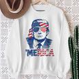 'Merica Trump Happy 4Th Of July Trump American Flag Sweatshirt Gifts for Old Women