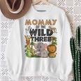 Mommy Of The Wild Three Birthday 3Rd Safari Jungle Family Sweatshirt Gifts for Old Women