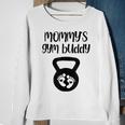 Mommy's Gym Buddy Pregnant Kettlebell Lifting Bodybuilding Sweatshirt Gifts for Old Women