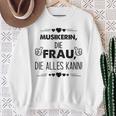 Musikerin Die Frau Die Alles Kann Spruch Sweatshirt Geschenke für alte Frauen