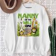 Nanny Of The Wild One Birthday 1St Safari Jungle Family Sweatshirt Gifts for Old Women
