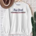 New York Vintage American Flag Retro Sweatshirt Gifts for Old Women