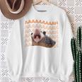 Opossum Screaming Possum Trash Cat Meme Women Sweatshirt Gifts for Old Women