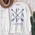 Papa Est 2024 Papa Est 2024 Sweatshirt Geschenke für alte Frauen