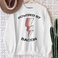 Powered By Bacon Meat Lovers Sweatshirt Gifts for Old Women
