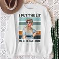 I Put The Lit In Literature Vintage Jane Austen Sunglasses Sweatshirt Gifts for Old Women