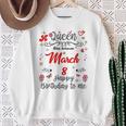 A Queen Was Born On March 8 March 8Th Birthday Sweatshirt Gifts for Old Women