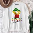 Rasta Reggae One Love Reggae Roots Handfist Reggae Flag Sweatshirt Gifts for Old Women