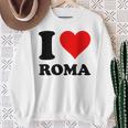 Red Heart I Love Roma Sweatshirt Gifts for Old Women