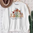 Retro Admin Assistant Wildflowers Administrative Assistant Sweatshirt Gifts for Old Women
