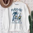 Retro Nassau Bahamas Trip Bahamas Vacation Beach Sunset Sweatshirt Gifts for Old Women