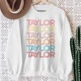 Retro Taylor First Name Vintage Taylor Sweatshirt Gifts for Old Women