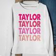 Retro Taylor Personalized Name I Love Taylor Sweatshirt Gifts for Old Women