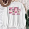 Retro Will You Be My Boo Cute Ghost Valentines Day Be My Boo Sweatshirt Gifts for Old Women