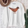 Robin Graphic Backyard Bird Lovers Sweatshirt Gifts for Old Women