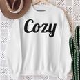 That Says The Word Cozy With Phrase On It Sweatshirt Gifts for Old Women