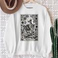 Skeleton Reading Book The Reader Tarot Card Book Sweatshirt Gifts for Old Women
