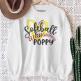 Softball Poppy Heart Ball Poppy Pride Sweatshirt Gifts for Old Women