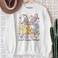 Speech Language Pathologist Bunny Bunnies Happy Easter Slp Sweatshirt Gifts for Old Women