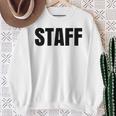 Staff Atrás Negro Texto Uniforme Para Adultos Blanco Camisa de entrenamiento Regalos para ancianas