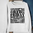 I Stand Behind Those Who Serve American Flag Red Friday Sweatshirt Gifts for Old Women