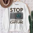 Stop And Capture Fotografen Lustige Fotografie Sweatshirt Geschenke für alte Frauen