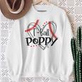 T-Ball Poppy Heart Ball Poppy Pride Sweatshirt Gifts for Old Women