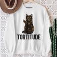Tortitude Tortoiseshell Cat Owner Tortie Cat Lover Sweatshirt Gifts for Old Women