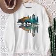 Trees Reflection Wildlife Nature Animal Bear Outdoor Forest Sweatshirt Gifts for Old Women