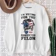 Trump 2024 Convicted Felon I'm Voting Convicted Felon Bun Sweatshirt Gifts for Old Women