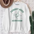 Tummy Ache Survivor Rabbit Meme Bunny Lover Sweatshirt Gifts for Old Women