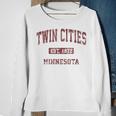 Twin Cities Minnesota Mn Vintage Athletic Sports Sweatshirt Gifts for Old Women