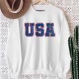 Usa Flag Us Flag American Flag United States Of America Flag Sweatshirt Gifts for Old Women